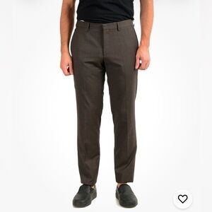 HUGO Men's Modern Fit Wool Blend Dark Brown Dress Pants Sz 32Wx32L